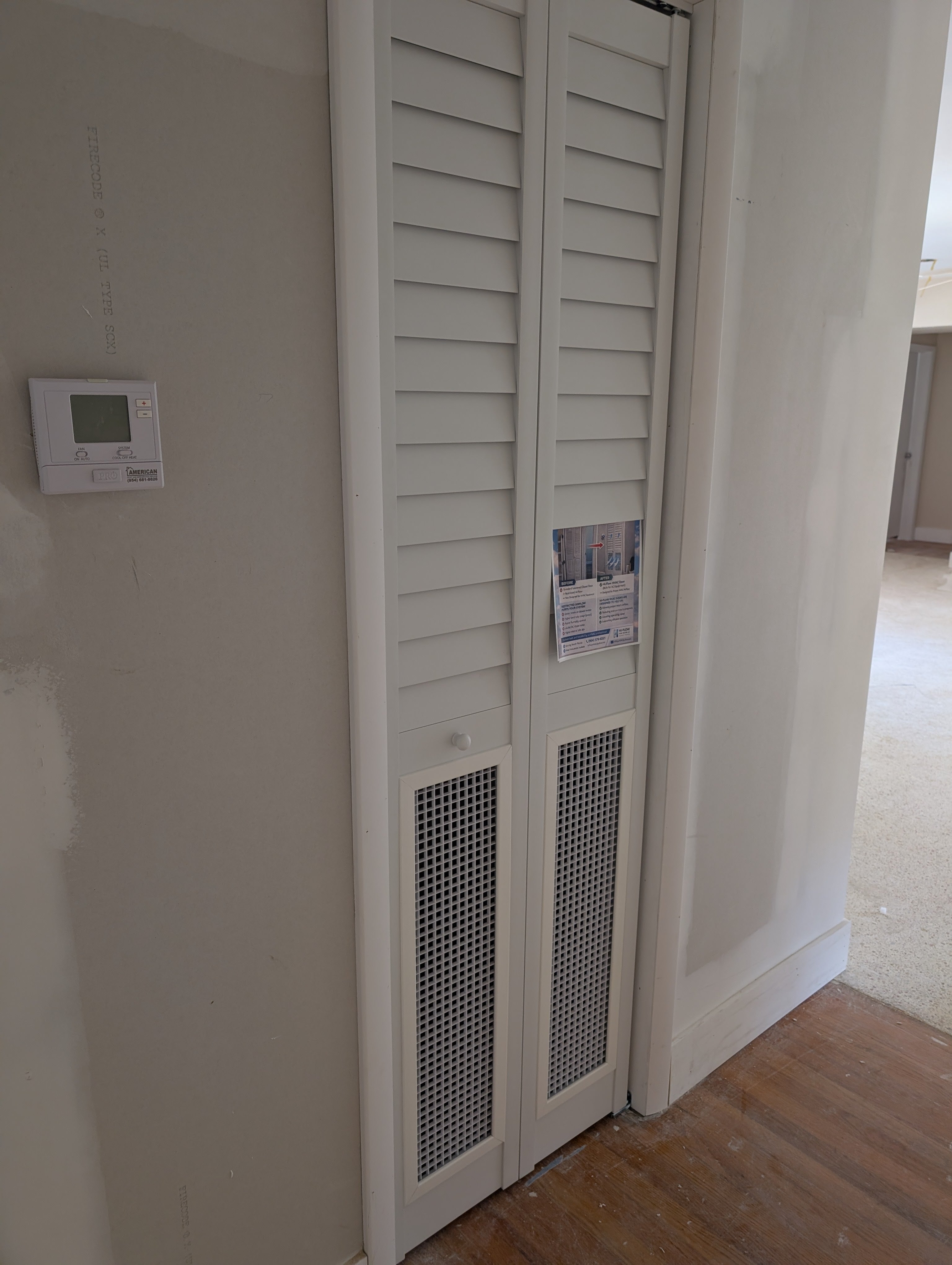 High Flow HVAC Closet Door – Bifold Louver Design (80” Height)