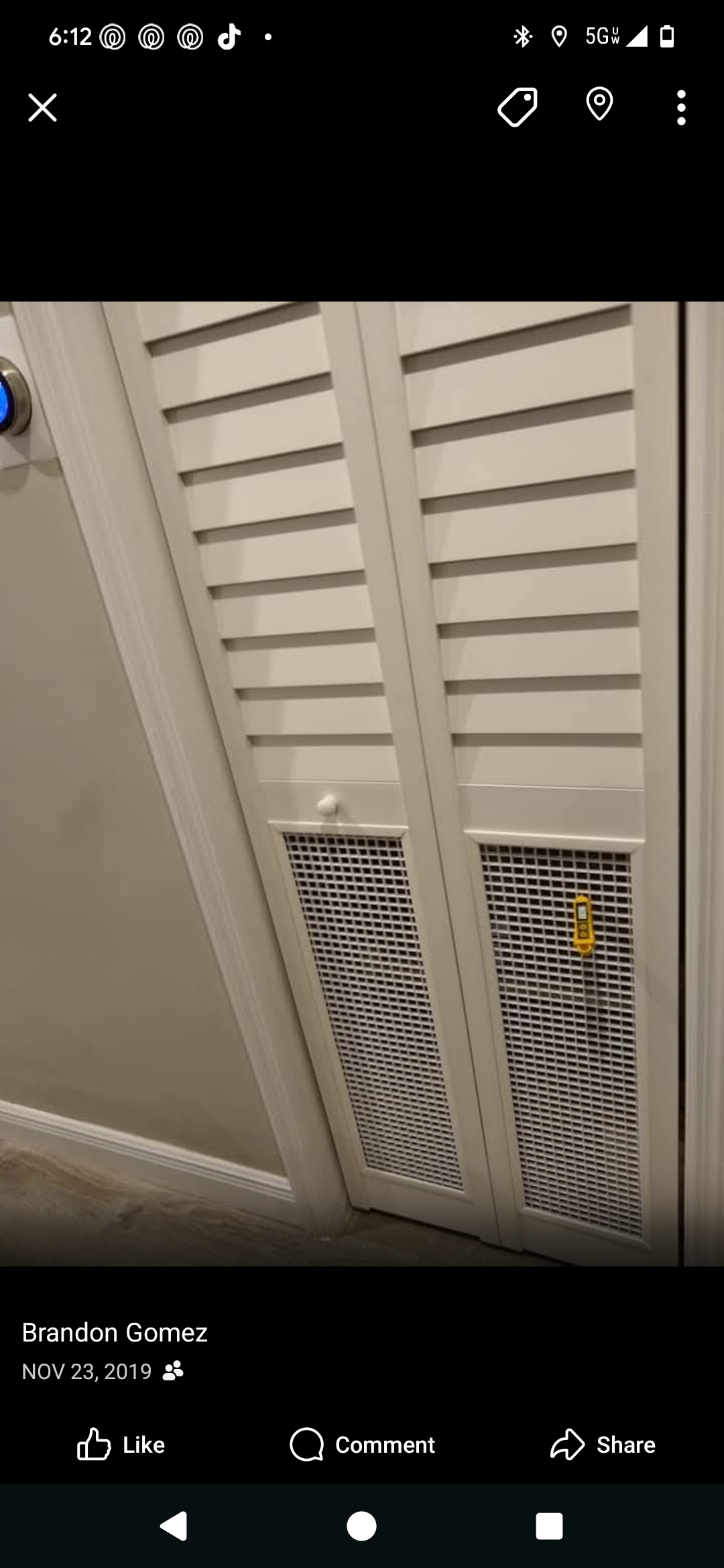 High Flow HVAC Closet Door – Bifold Louver Design (80” Height)