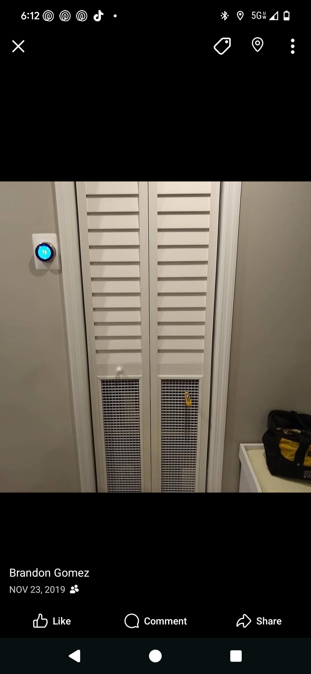 High Flow HVAC Closet Door – Bifold Louver Design (80” Height)
